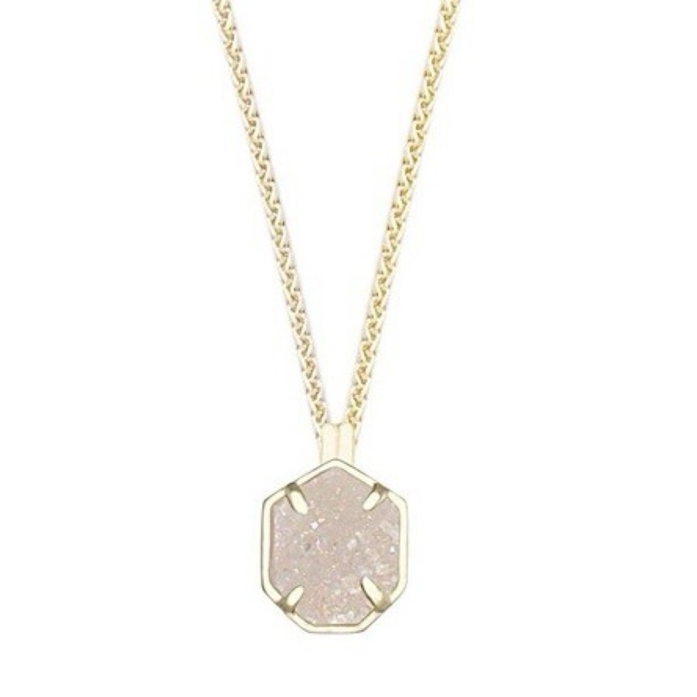 KENDRA SCOTT • Gold Oliver Iridescent Drusy Necklace